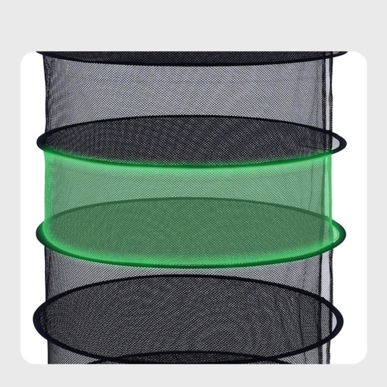 3-Piece Herb Drying Rack Set - 4, 6 & 8 Tier Mesh Hanging Dry Nets With Storage Bags