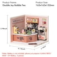 thumbnail image 7 of ROBOTIME Super Creator DIY Miniature House Kit,Tiny Home Craft Kits with LED,Mini Dollhouse Building Set,Gifts for Teens Adults(Double Joy Bubble Tea), 7 of 7