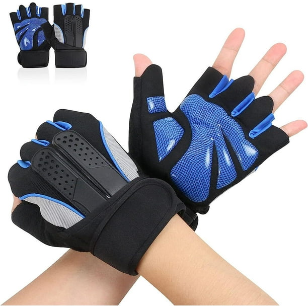 Guantes de Fitness Transpirables Guantes Deportivos Guantes de Silicona Antideslizantes para Levantamiento de Pesas Entrenamiento Guantes de Culturismo con Soporte para muñeca Hombres y Mujeres-#1