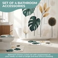 thumbnail image 5 of BSHAPPLUS Shower Curtain Set Geometric Plants Bathroom Sets with Shower Curtain and Rugs Waterproof Shower Curtain 12 Hooks for Bathroom 71 x 71 inches, 5 of 10
