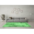 thumbnail image 3 of Ahgly Company Indoor Square Patchwork Emerald Green Transitional Area Rugs, 8' Square, 3 of 4