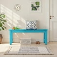 thumbnail image 5 of ONBRILL Outdoor Bench, 2-Person Poly Lumber Garden Bench, No Rot/Fade for Backyard and Park, Blue, 5 of 9