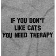 thumbnail image 2 of Dont Like Cats You Need Therapy Funny Unisex Plus Fleece Graphic Hoodie Brisco Brands 4X, 2 of 3