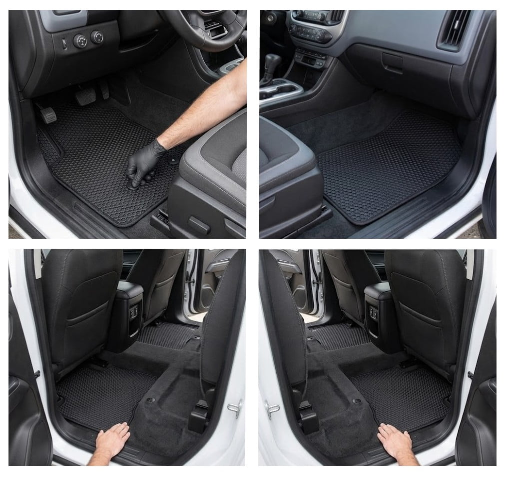 All Weather Floor Mats for 2015 to 2022 Chevrolet Colorado / GMC Canyon Crew Cab, Front and Rear