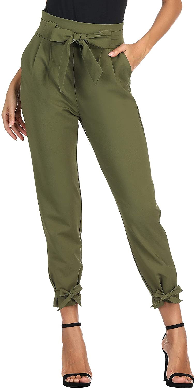 Womens Casual High Waist Pencil Pants 