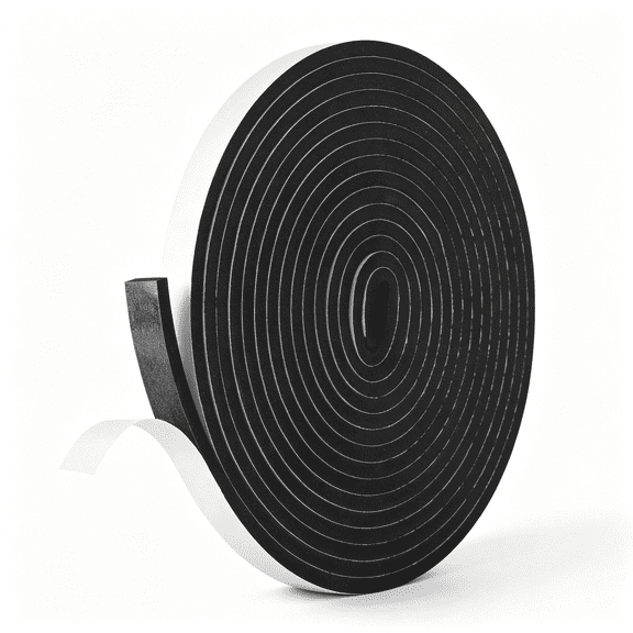 CCOCC Self Adhesive Foam Tape Weatherstrip 1/2In X 1/4In X 16.5Ft High Density Foam Insulation Strips Seal Weather Stripping with Strong Adhesive for Door and Window Sound Isolation Soundproofing