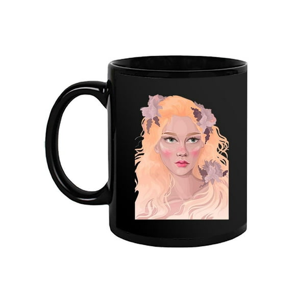 Fairy Girl With Petals On Hair Mug  -Image by Shutterstock,