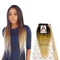 thumbnail image 2 of X-Pression 40" 3X Pre-stretched Braids, Braiding Hair Extensions African Kinky, Pre-Cut, Pre-Stretched, Synthetic Fiber, 3 bundles, Soft & Shiny, Ready for Hot Water Use, 190g, 2 of 18