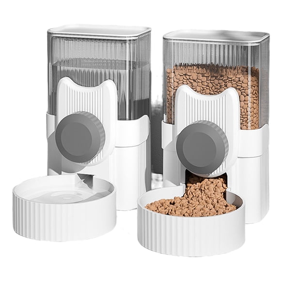Methold 2 comederos automáticos colgantes para gatos y bebederos para hurones y conejos. Comederos para jaulas. Suministros de alimentación y agua para mascotas A
