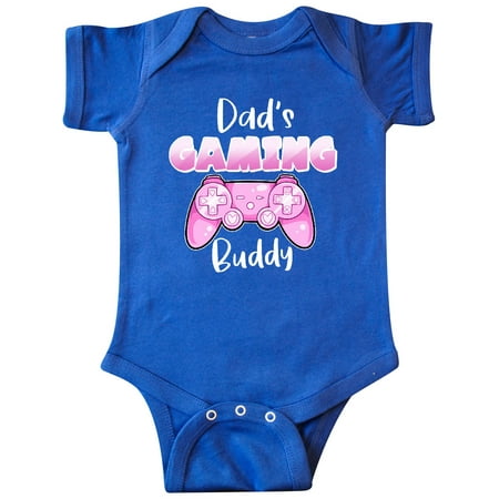 

Inktastic Dad s Gaming Buddy- Pink Controller Gift Baby Boy or Baby Girl Bodysuit