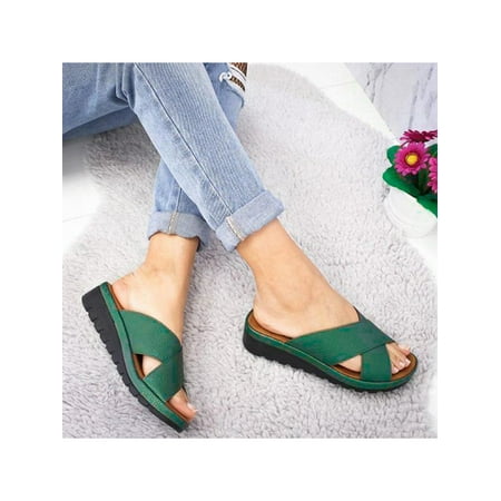 

UKAP Women Summer Beach Slides Leopard Print Sandals Comfort Slippers Casual Shoes
