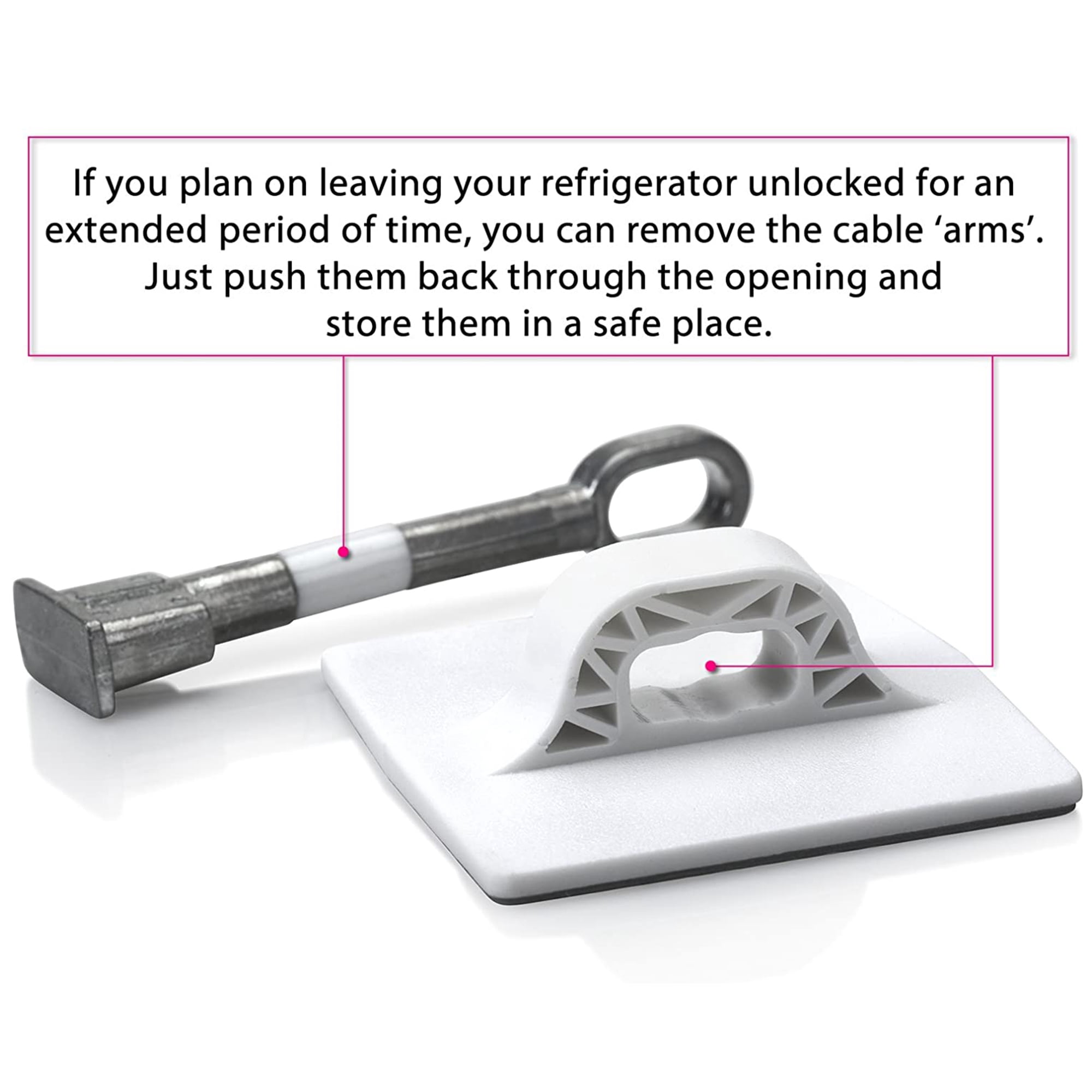 Computer Security Products Refrigerator Lock Fridge Freezer Security White with Silver Combination Padlock