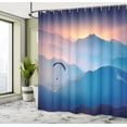 thumbnail image 5 of Ambesonne Nature Shower Curtain, Paraglide Sun Mountains, 69"Wx75"L, Blue Pink, 5 of 5