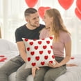 thumbnail image 3 of Cheapark 17.71x17.71 Inches Embroidered Heart Pillow Cover - Soft Washable Fabric for Daily & Holiday Home Sofa Decoration, Romantic Valentine's Day Home Accent, 3 of 6