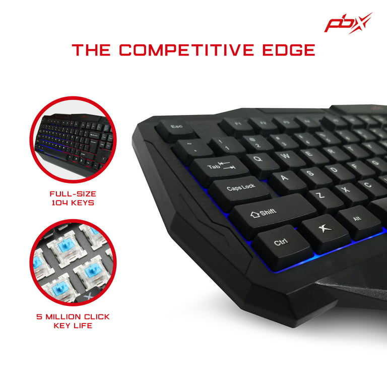 PBX Slayer 3-in-1 Pro Gaming Accessories - Keyboard, Computer
