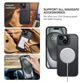 thumbnail image 5 of DUEDUE for iPhone 15 Case with Stand Compatible with Mag-Safe,Strong Magnetic Translucent Matte Slim Shockproof Cover Case for iPhone 15 6.1",Black, 5 of 6