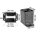 thumbnail image 6 of VEVOR 4"x4" Post Base, 10-Pack - 3.6"x3.6" Deck Post Anchors, 2.5 lbs Heavy-Duty Black Powder-Coated Steel Brackets for Deck Supports and Porch Railing Holders, 6 of 12