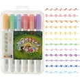 thumbnail image 3 of 12 Pcs Curve Highlighters Pen Constellation Pattern Curved Highlighter Durable Smooth Writing Roller Highlighter Pen Creative Curve Pens Colorful Highlighters Pen, 3 of 9
