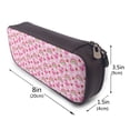 thumbnail image 3 of Picia Cute Flamingo Pattern Large Capacity PU Leather Pencil Case Organizer Pen Marker Holder Double Zipper Storage Bag Big Pencil Pouch for College Office, 3 of 6