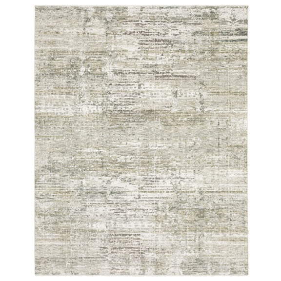 Oriental Weavers Soho Machine Woven Area Rug - SOH06-6'7" x 10' - in Beige/Grey - Contemporary Style Dining Room, Living Room, Family Room Rug