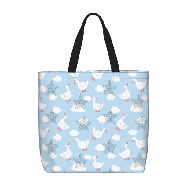 Balery Cute Goose On A Blue Sky Bolsa de Mano para Mujeres con Cremallera, Bolsa de Gimnasio con Compartimentos, Bolsa para Laptop, Bolsa para Trabajo
