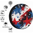 thumbnail image 5 of American Independence Day Flag Spare Tire Cover, Wheel Protectors Covers for Rv Trailer Truck Jeep SUV Truck Camper Travel Trailer Accessories, Waterproof Uv Sun Wheel Protectors, 5 of 10