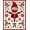 Red, Pattern 3, variant on ODIKA 5'x7' Machine Washable Non-Slip Area Rug, Jolly Pixie Wintertime Starflake Motif Floor Skid Proof Base High Traffic Rug, Green, 617728