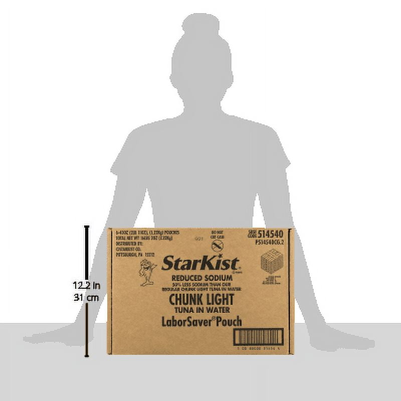 StarKist® Reduced Sodium Chunk Light Tuna In Water - 43 oz Pouch (6-Pack)