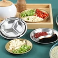 thumbnail image 1 of pstuiky Porte-Épices Divisé Plat à Collation Barbecue Plat en Acier Inoxydable Plat en Acier Inoxydable Plat à Soja Bols à Trempette Plat Empilable Rangement en Solde, 1 of 7