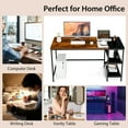 thumbnail image 6 of Costway 55'' Computer Desk Writing Workstation Study Table Home Office with Bookshelf Rustic, 6 of 10