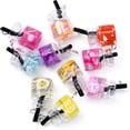 thumbnail image 2 of 10 colgantes de botellas de zumo de vidrio platino con piezas de resina, plástico y hierro. Colgantes de colores surtidos., 2 of 4