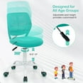 thumbnail image 5 of Costway Kids Desk Chair Ergonomic Swivel Children Mesh Study Height Adjustable Turquoise, 5 of 7
