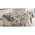 thumbnail image 1 of Ambesonne Geometric Tablecloth Rectangular Table Cover, Bound Square Circle, 52"x70", Multicolor, 1 of 3