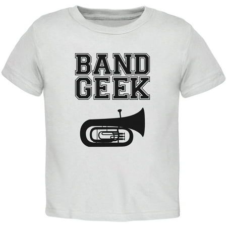 Band Geek Tuba White Toddler T-Shirt