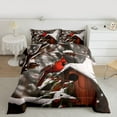thumbnail image 2 of Homewish Rustic Bird Robin Full Size Comforter Sets, Winter Christmas Bedding Comforter Set, Western Lodge Cabin Reversible Bedding Sets, Super Cozy Room Decor, 3-Piece, 2 of 8