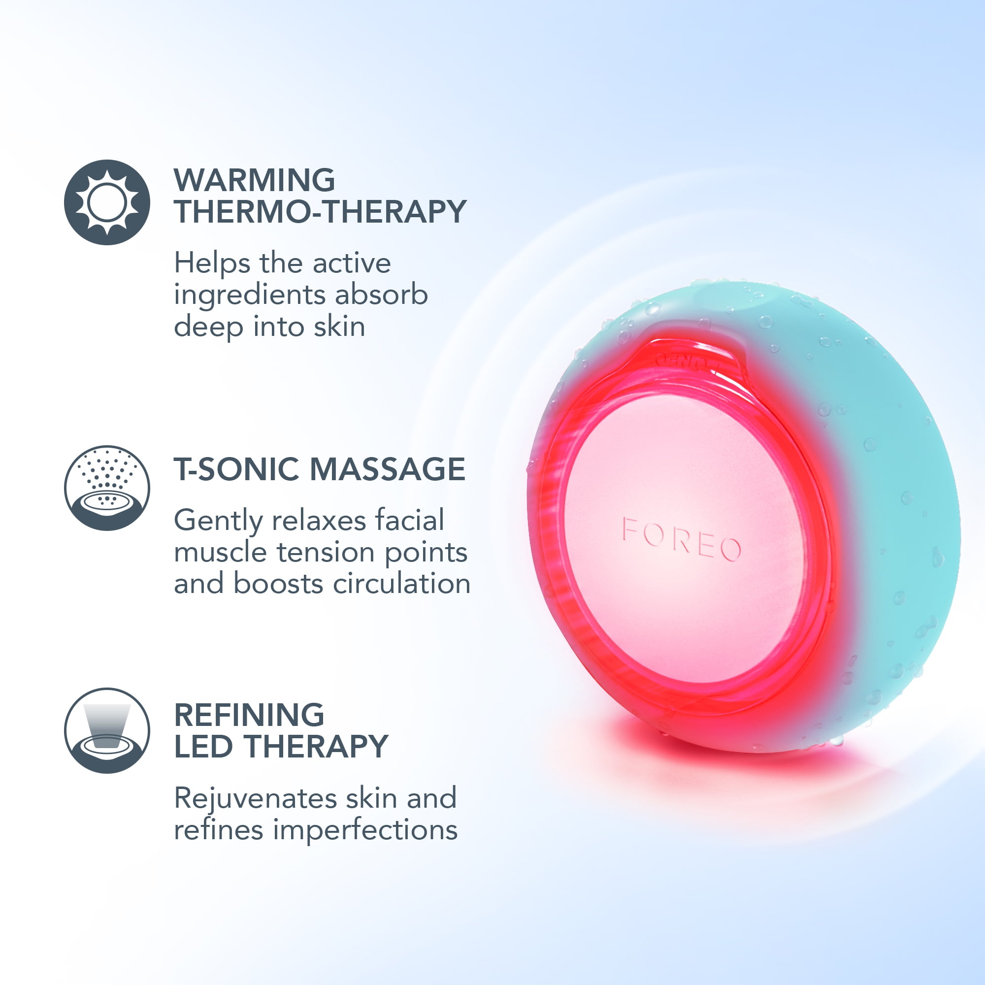 FOREO UFO 3 Mini Silicone Facial Treatment Device with LED Light