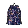 thumbnail image 3 of Daiia Floral Hippie Mushrooms Vintage Canvas Backpack for Men and Women ,Hiking Backpack,Travel Laptop Bag for School,Large Capacity Backpack, 3 of 8