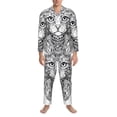 thumbnail image 3 of Hirioo Intricate Cat Mandala for Men's Pajama Sets 2 Piece Pjs Men's Long-Sleeved Pajama Set Button Down Sleepwear,S-XXL-Medium, 3 of 7