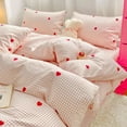 thumbnail image 5 of Nayoroom 3 Pieces Pink and White Grid Comforter Set Love Heart Plaid Buffalo Check Gingham Pattern Microfiber Bedding Set Modern Cottage Preppy Decor Bedding for Women Girls, 5 of 6