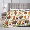 thumbnail image 4 of Kll Fleece Blanket Plush Throw Blanket Thanksgiving Turkey,Soft Fuzzy Cozy Flannel Blanket For Couch Sofa Bed.(40"X30"), 4 of 9