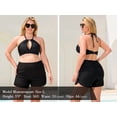 thumbnail image 6 of RELLECIGA Women's High Waisted Swim Shorts with Pockets UV Sun Protection Board Shorts, 6 of 12