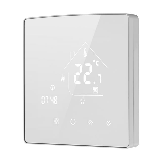 Thermostat Numérique Intelligent Programmable avec Miroir, Contrôleur de Température pour Maison, École, Bureau, Hôtel