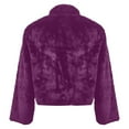 thumbnail image 4 of Yigetop Faux Fur Jacket Women Women's Fashion Cropped Faux Jacket Shaggy Warm Open Front Cardigan Coat Casual Long Sleeve Outerwear Fuzzy Jackets for Women Purple S, 4 of 5