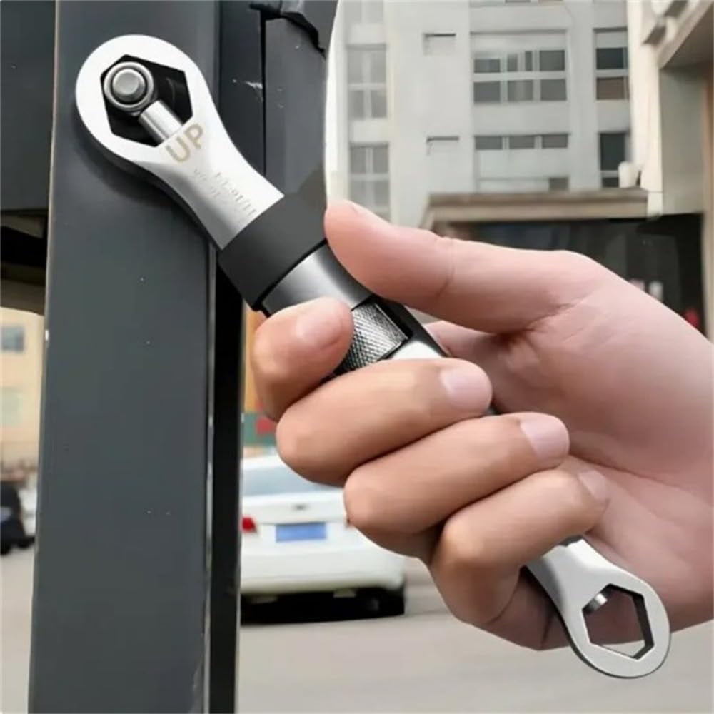 Small Adjustable Wrench Ratchet Wrench With Double Headed Design Crank Shaft Ratchet Adjustable Universal Wrench 1/4 Inch To 3/4 Inch 23-in-1 Socket Wrench