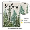 thumbnail image 6 of Welcome Winter Garden Flags 12x18 Inch Vertical Double Sided, Christmas Watercolor Forest Small Yard Outside Decors, Xmas Seasonal Farmhouse Holiday Outdoor Décor (3-CHRIST-2), 6 of 6
