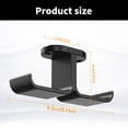 thumbnail image 2 of Double Headphone Hanger Bracket Space Efficient Under Desk Mount Rack Holder Cable Organiser for Gamers Professionals, 2 of 7