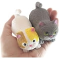 thumbnail image 4 of 2 Stretchy Cat Crushed Bead Sand Filled -  Sensory Fidget Toy Weighted (Random Colors), 4 of 5