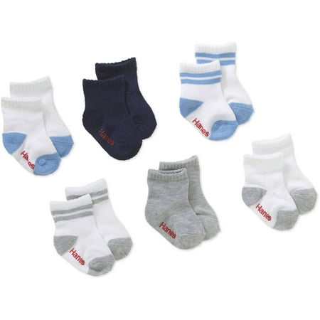 Cushion Heel & Toe Crew Socks, 6-pack (Baby Boys & Toddler (Best Socks To Wear With Steel Toed Boots)