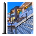 thumbnail image 1 of VEVOR Cable Railing Post, 36" x 2" x 2" Steel Level Deck Railing Post Without Holes, SUS304 Stainless Steel Cable Rail Post, Stair Handrail Post with Horizontal and Curved Bracket, 1-Pack, Black, 1 of 9