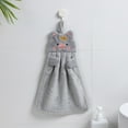 thumbnail image 3 of Visland Pig Kitchen Towels - Hanging Hand Towel,Soft Coral Fleece Hand Towels or Dishcloths with Hanging Loop, Absorbent Hand Towel for Bathroom Kitchen Decoration, 3 of 8